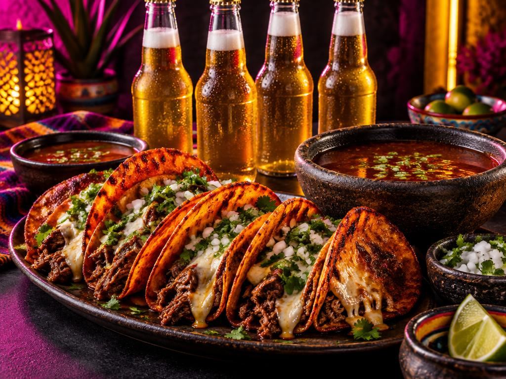 20 Tacos de Birria + 4 Gallos o Gaseosas